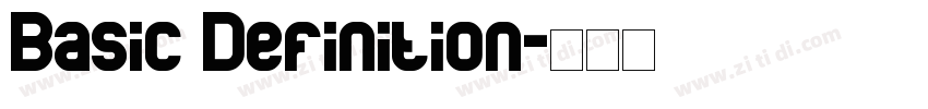 Basic Definition字体转换